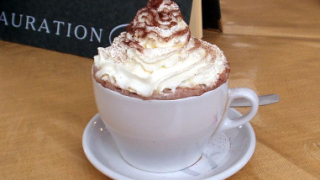 hot chocolate with whipped cream